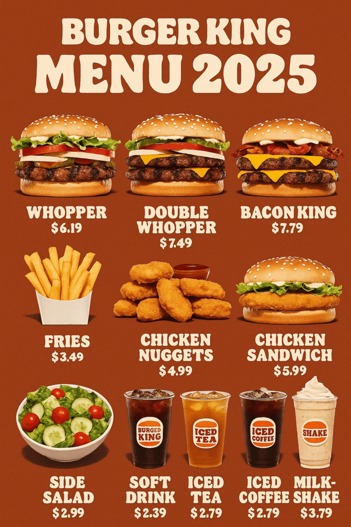 Burger King Menu 2025